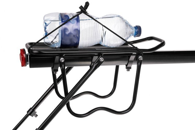 Portbagaj spate pentru bicicleta, Zola®, cu tija de prindere si stop, din aluminiu, greutate maxima suportata 50 kg Portbagaj spate pentru bicicleta, Zola®, cu tija de prindere si stop, din aluminiu, greutate maxima suportata 50 kg